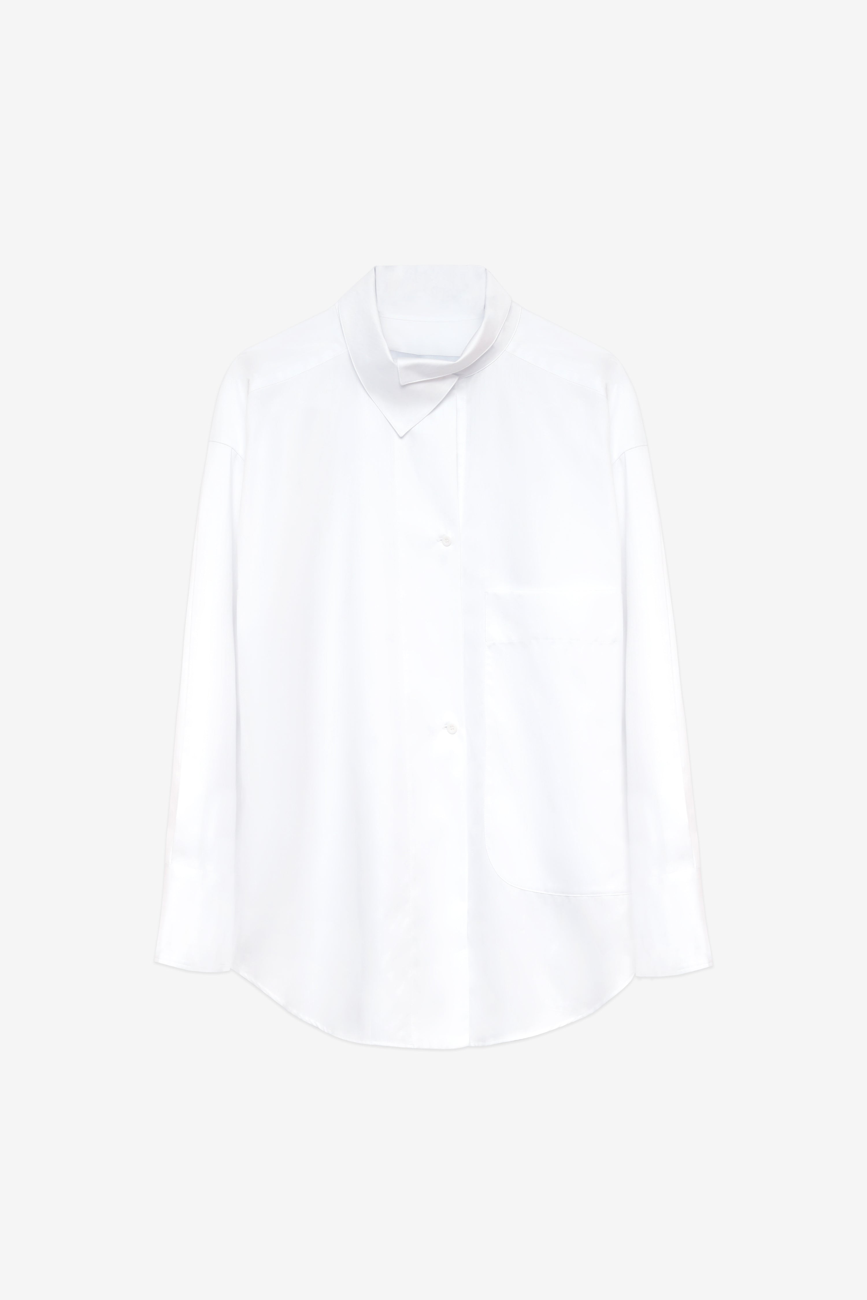 Margaux Lonnberg - White oversized shirt with unstructured collar