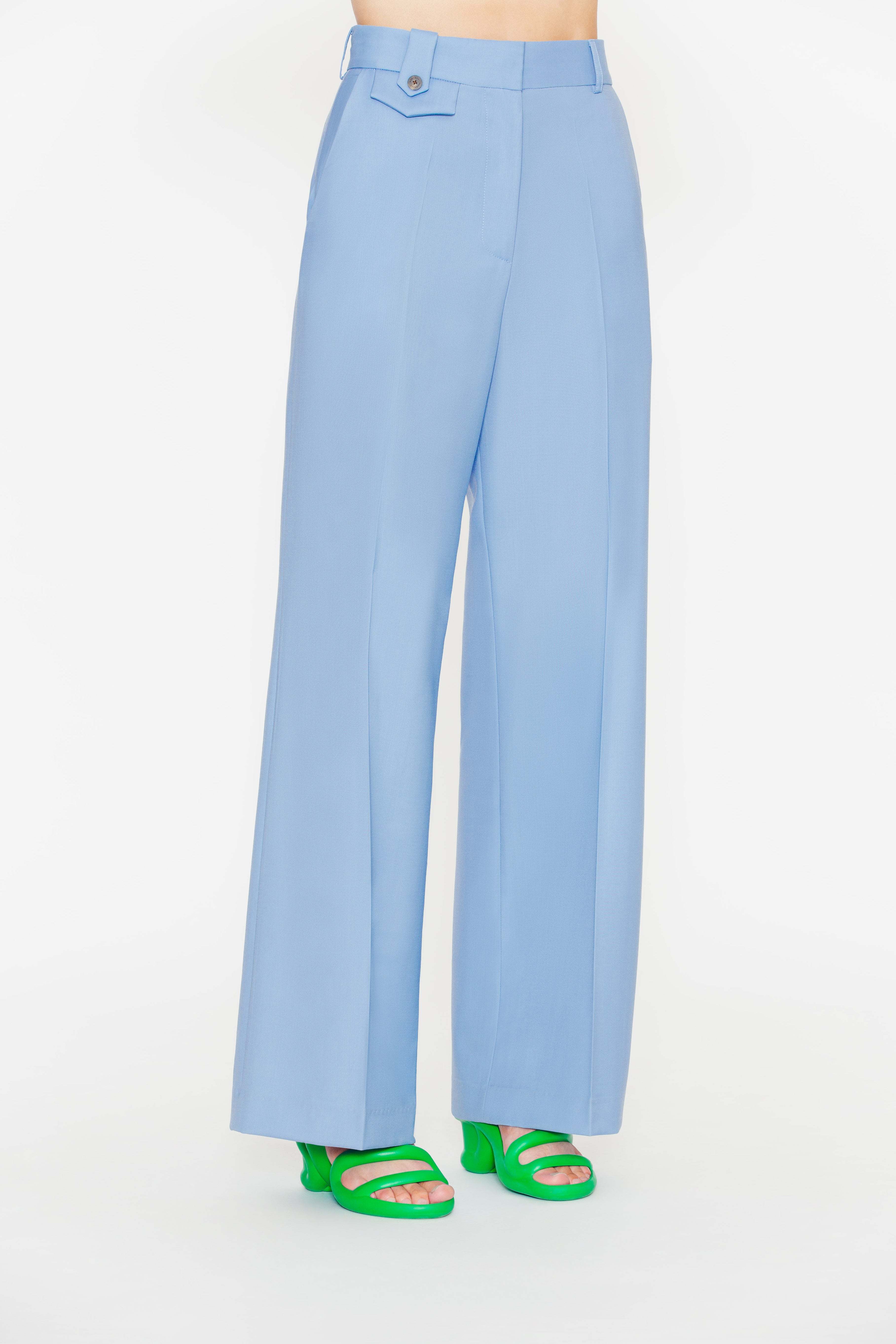 Margaux Lonnberg - High-waisted tailored pants in cool blue