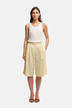 HEWIT Pale Yellow Shorts