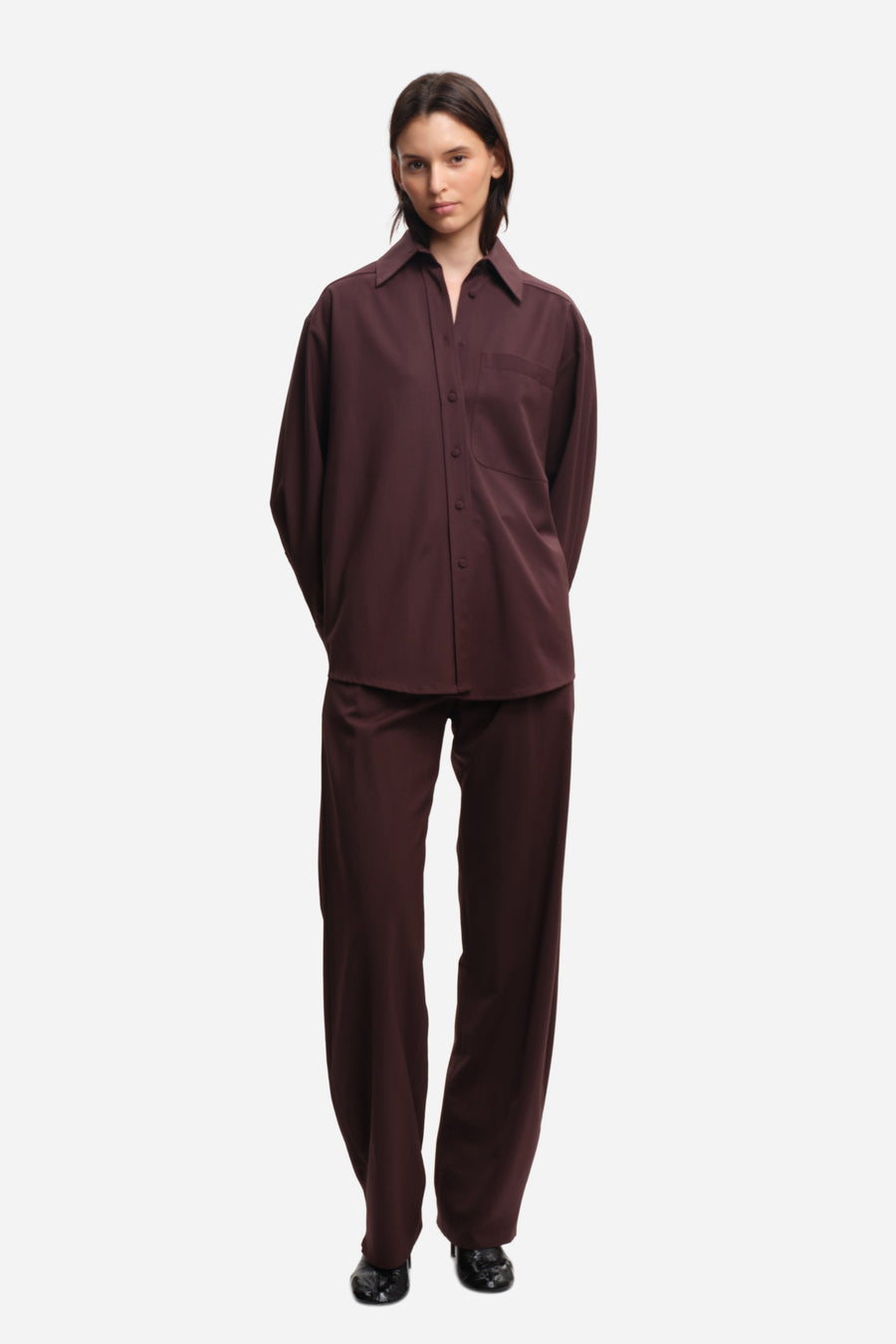 Chemise RAINS Brown