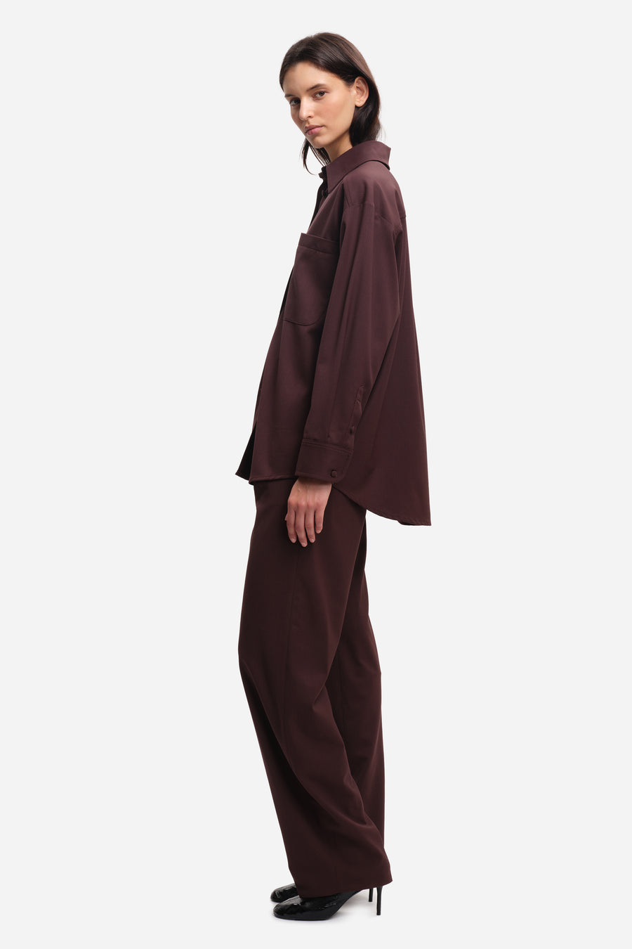 Chemise RAINS Brown