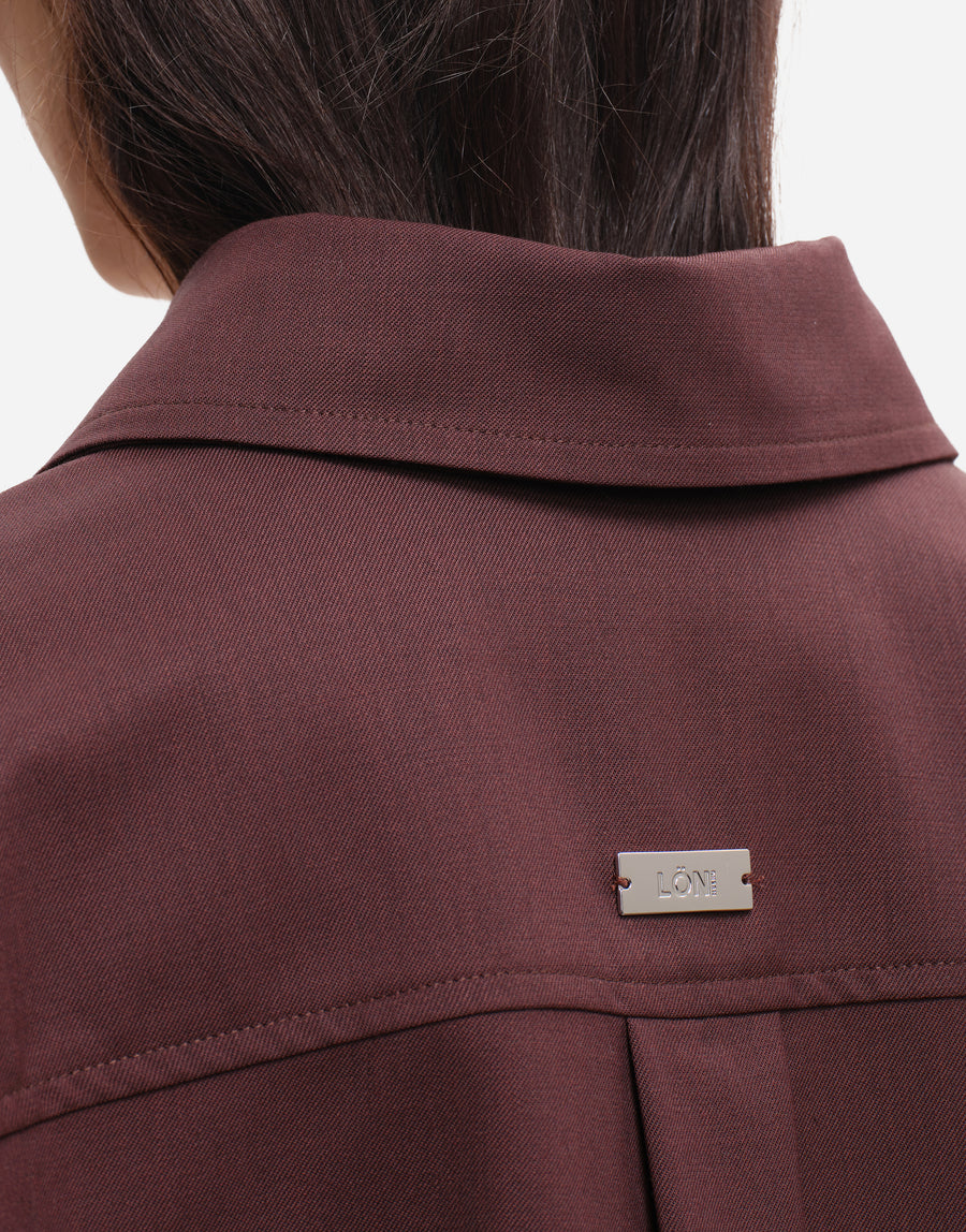 Chemise RAINS Brown