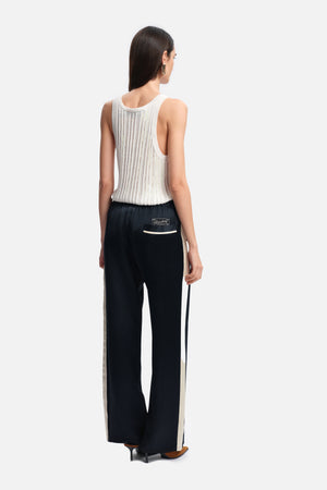 IDAO Navy Satin Pants