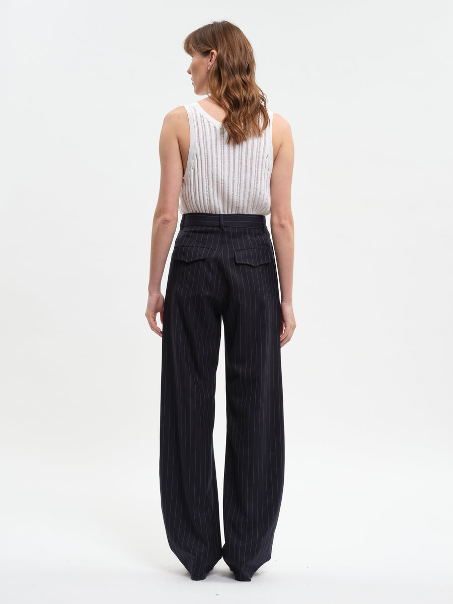 Pantalon CESARE Navy Stripes