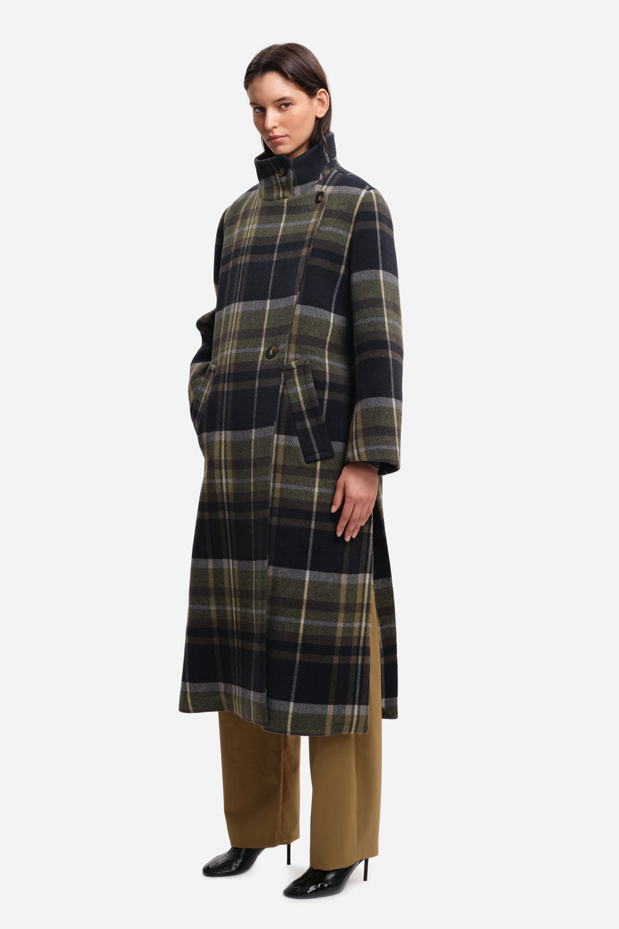 Manteau BARI Green Check