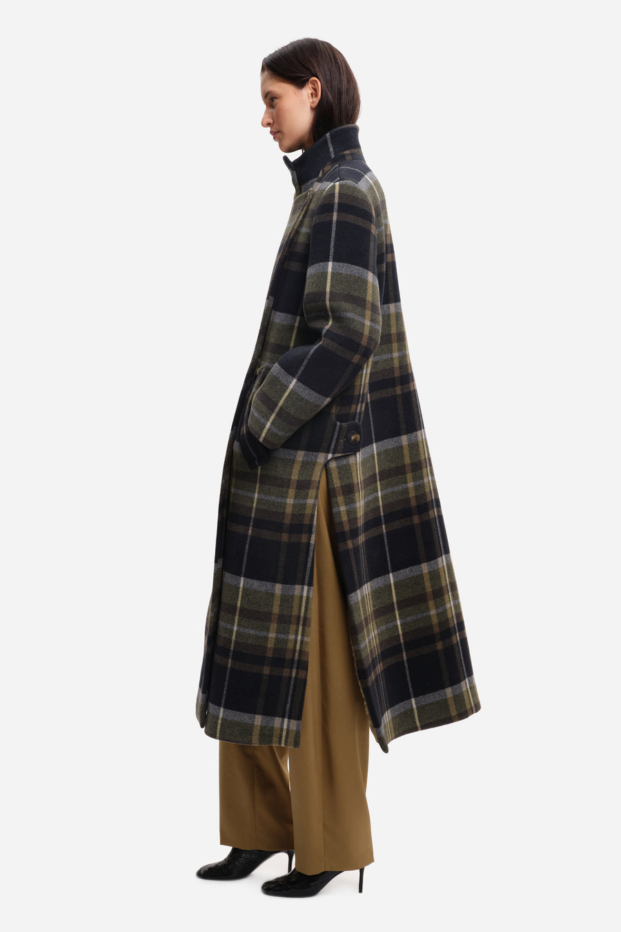 Manteau BARI Green Check