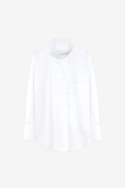 BRIEFING マーブル柄シャツ Lサイズ ホワイト Margaux Lonnberg - White oversized shirt with unstructured collar