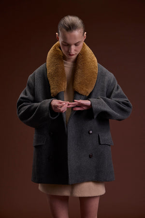 Manteau BARDEM Green grey