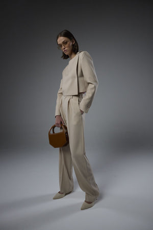 Pantalon CESARE Beige stripes