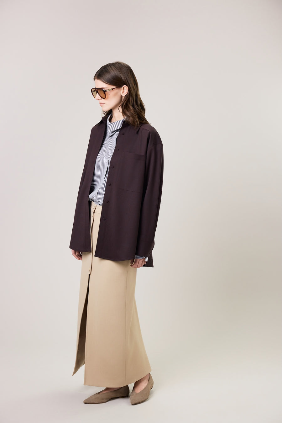 Chemise RAINS Brown
