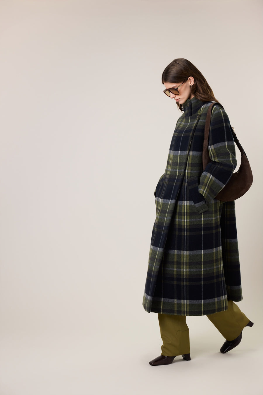 Manteau BARI Green Check