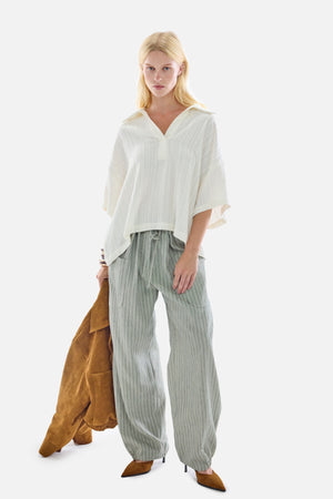 Pantalon TATE Green Stripes