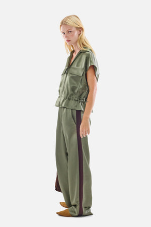 IDAO Khaki Satin Pants