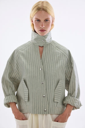 LEWIS Green Stripes Jacket