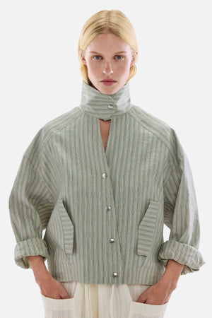 Blouson LEWIS Green Stripes