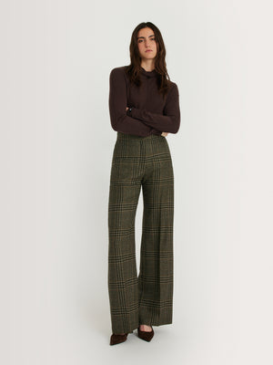 MORRIS Green Check Pants