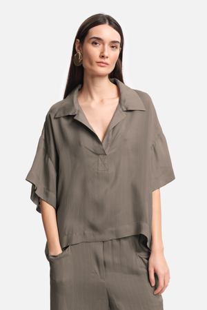 Top WAIST Khaki Stripes