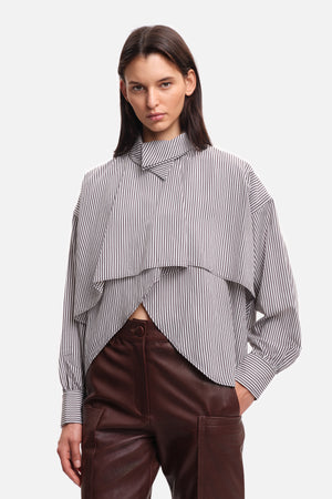 BIRD Grey Stripes shirt