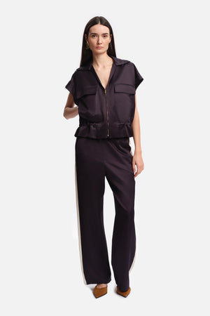 BANA Navy Satin Shirt