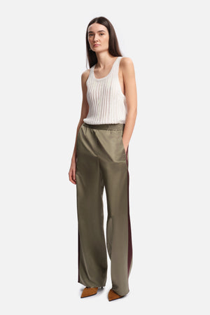 IDAO Khaki Satin Pants
