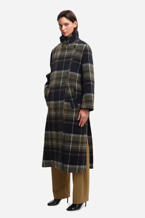 BARI Green Check Coat
