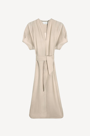 HAIDI Beige striped dress